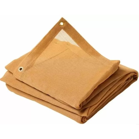 Tarps Now Heavy Duty Tarp, 10 ft x 12 ft, 50 Mil, Tan, 100% Virgin HDPE Polypropylene CSM75TN-1012